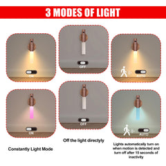 LANDGOO motion-sensor night light glowing softly with motion detection for late-night tasks.