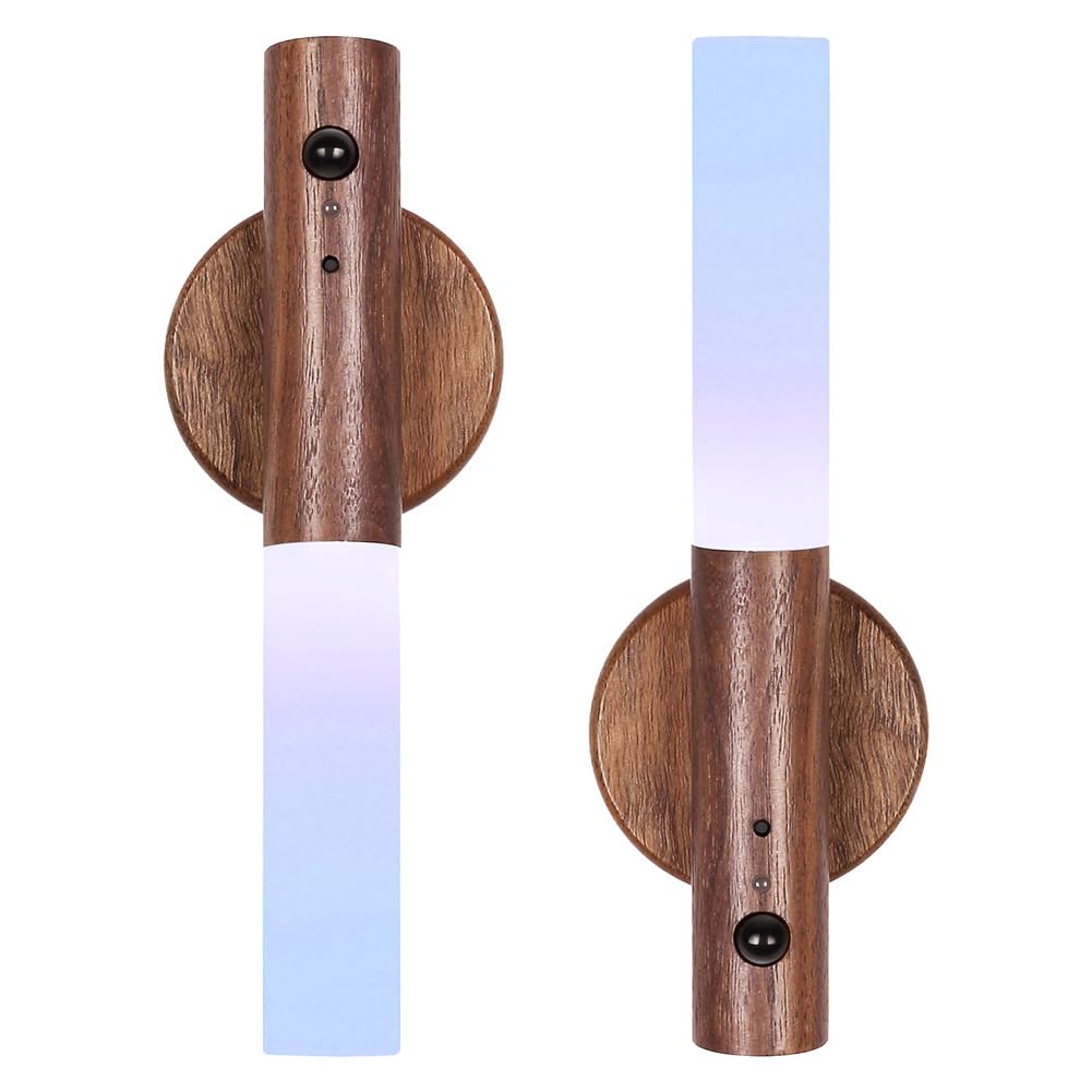 LANDGOO rechargeable wooden night light in crib setup offers safe, gentle illumination for bedtime routines.