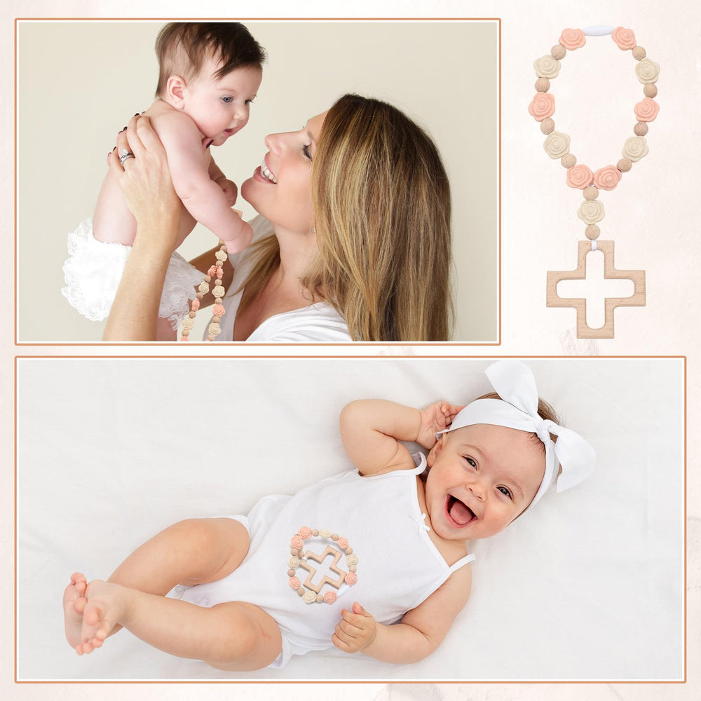 Landical handcrafted silicone rosary, baby-friendly texture for sensory moments