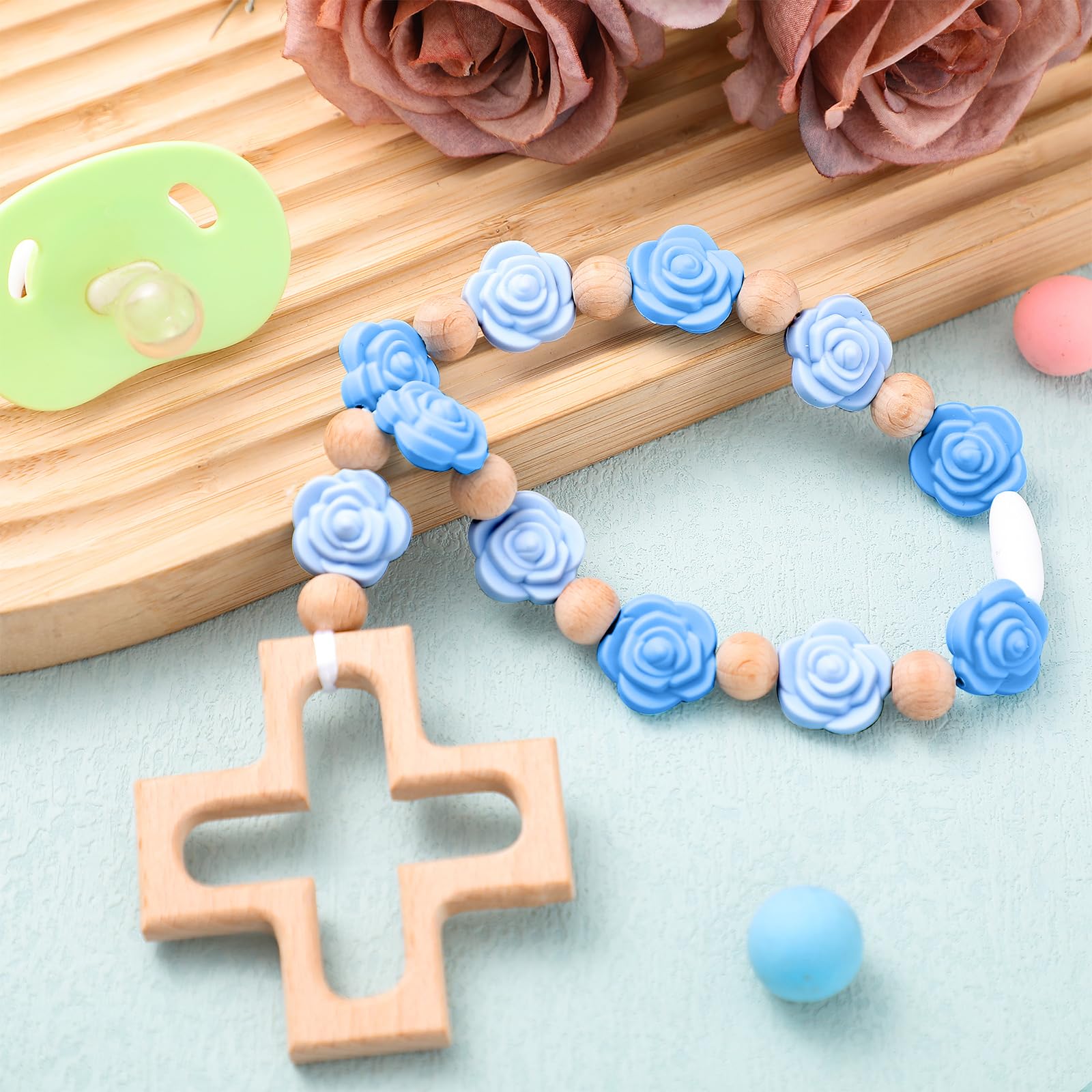 Landical cross baptism rosary compact length suitable for easy carrying