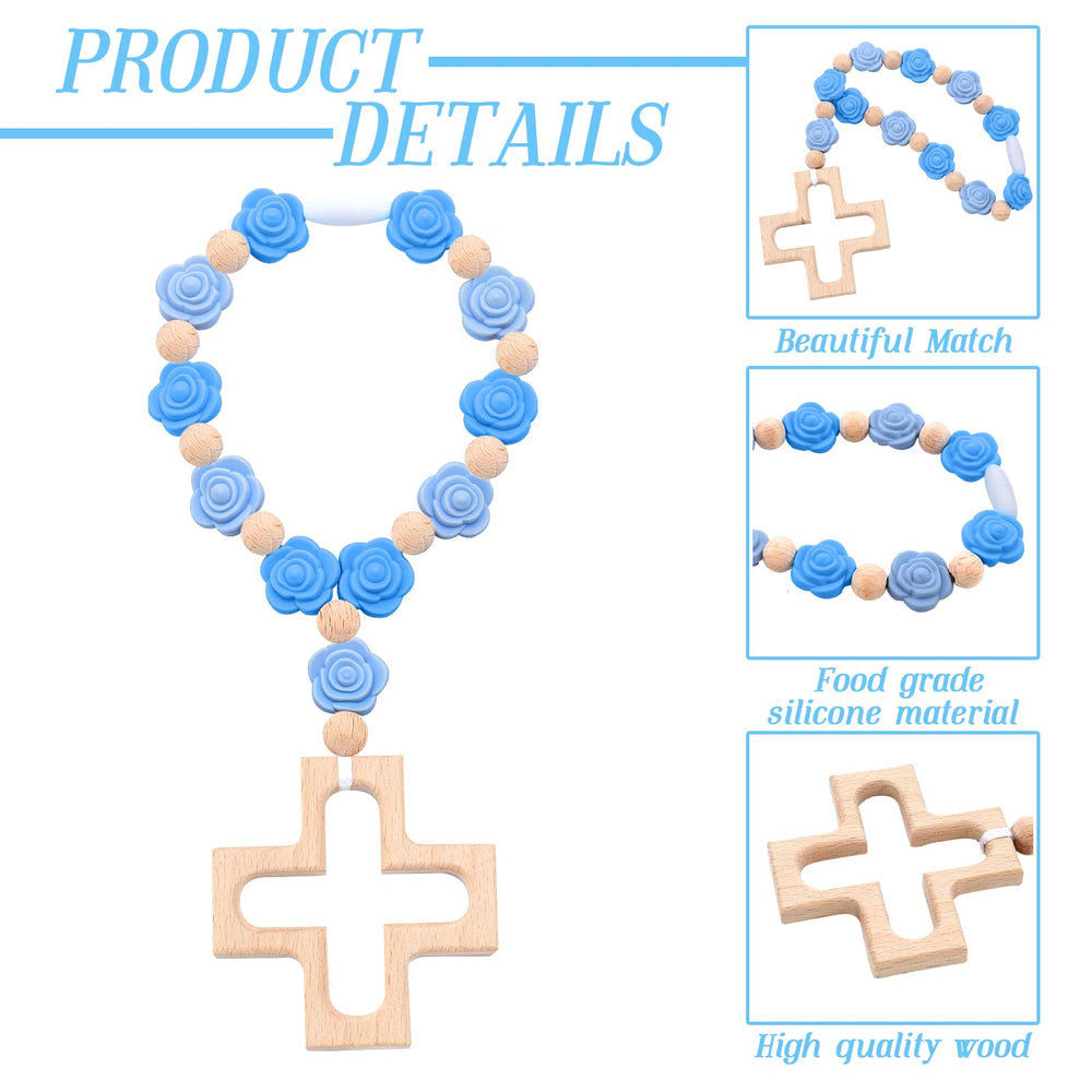 Landical rosary as table décor in a blue-themed party setting