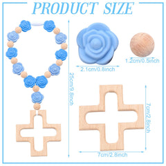 Landical wooden beads rosary close-up showing handcrafted texture