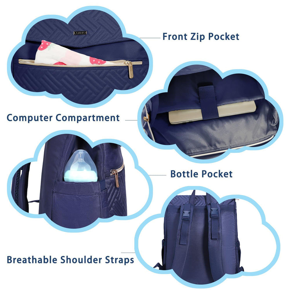 LANDICI diaper bag backpack versatile daily-use travel bag for families