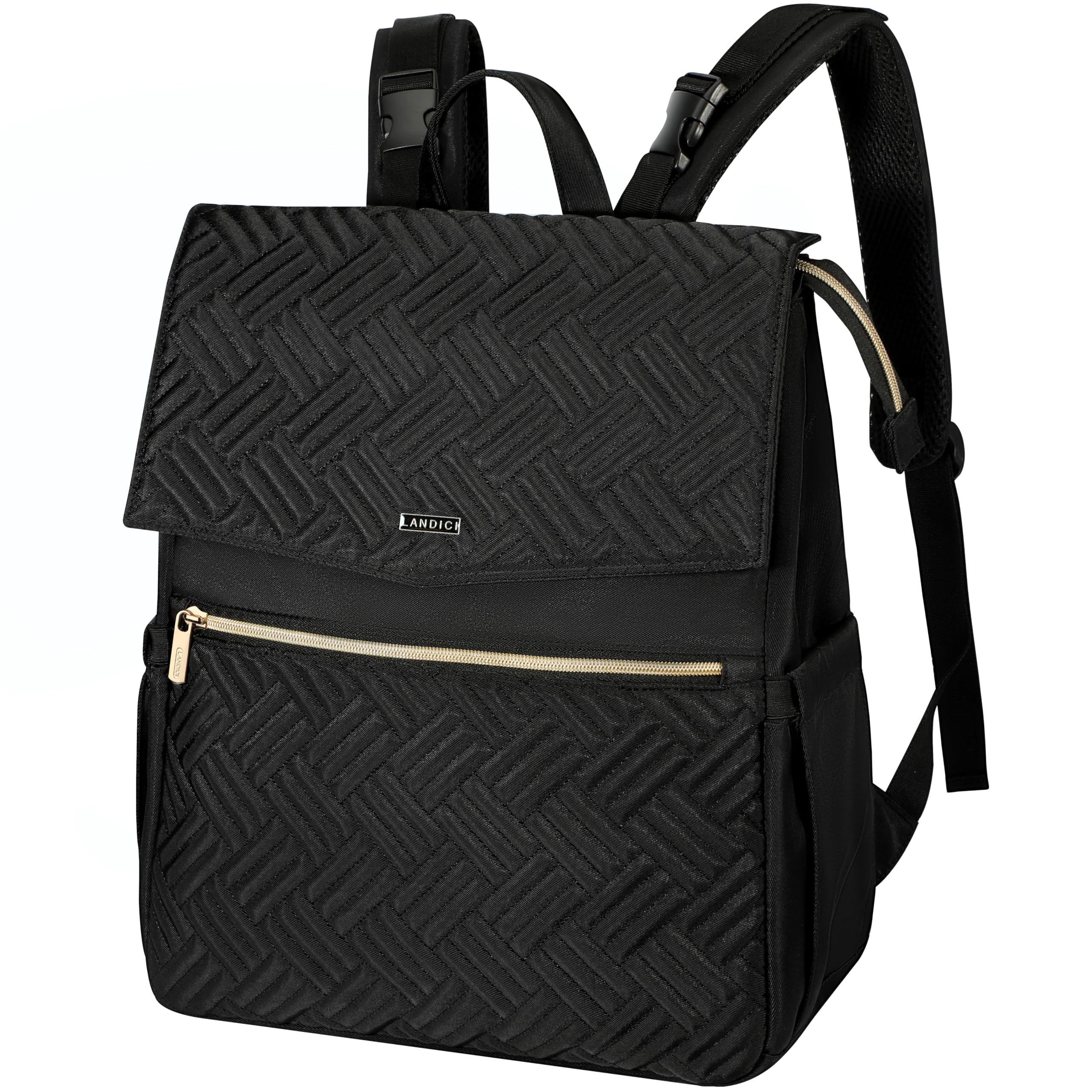 LANDICI diaper bag backpack exterior—ample pockets for on-the-go organization.