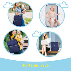 LANDICI diaper bag backpack stroller straps for hands-free strolling