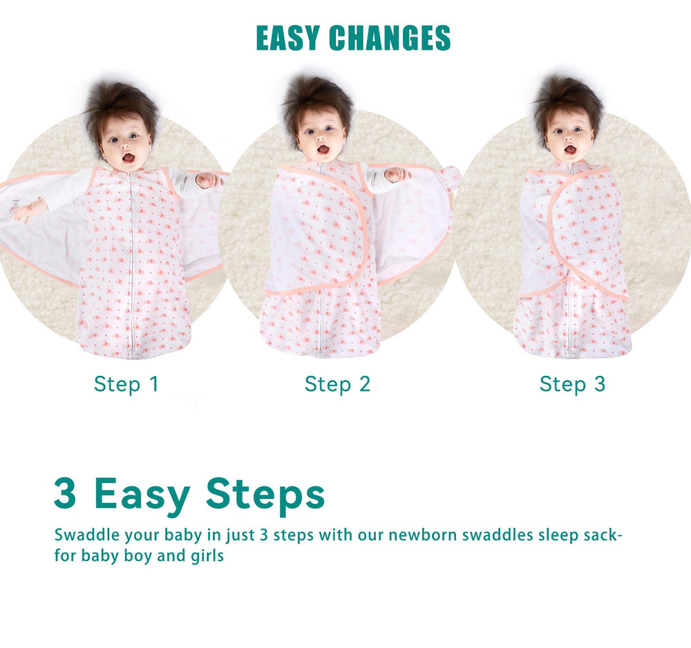 LANDICI newborn sleep sack easy-change design simplifies swaddling in minutes