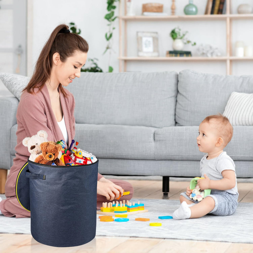 LandICI toy storage organizer blue living room setup fits nurseries and kids' rooms