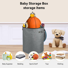 LANDICI toy storage organizer play mat extended shows expansive 55.1 inch play area.