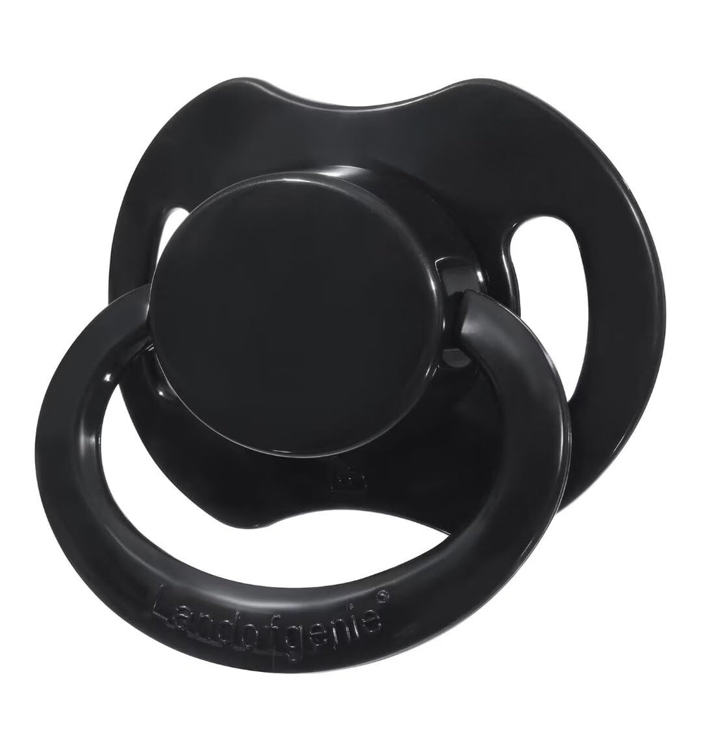 Landofgenie adult pacifier nipple detail shows soft silicone for comfortable use