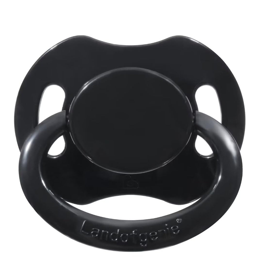 Landofgenie bone-shaped pacifier with black shield for calming, adult use