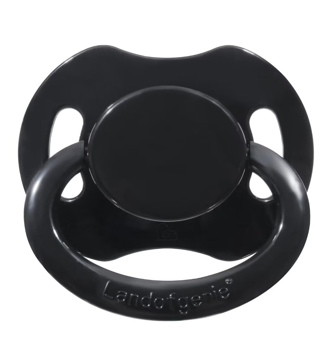 Landofgenie bone-shaped pacifier with black shield for calming, adult use