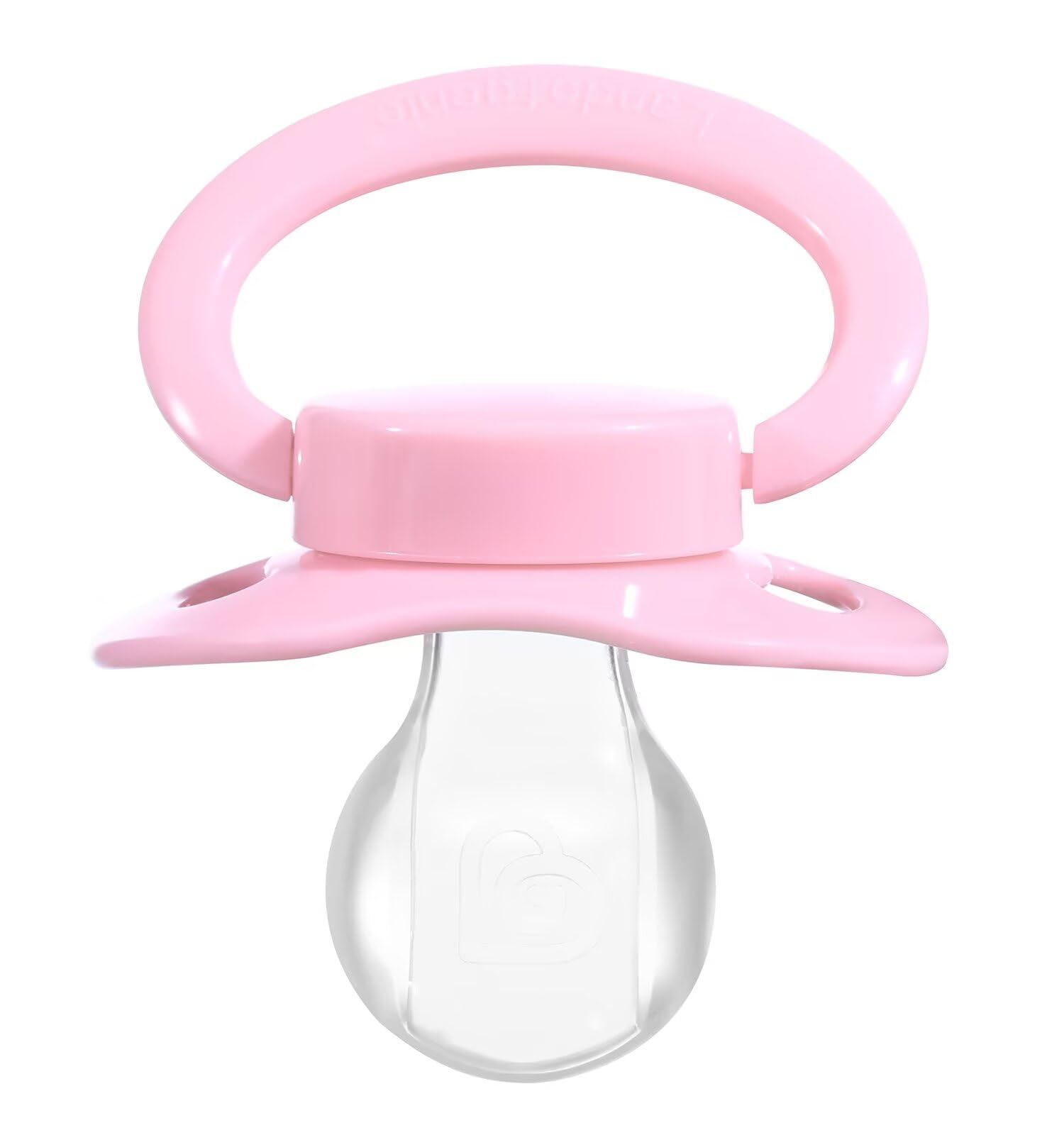 Landofgenie bone-shaped pacifier in pink designed for gentle, comforting nighttime use