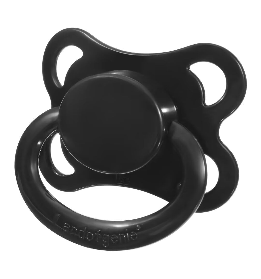 Landofgenie purple adult pacifier aids relaxation and personal comfort.