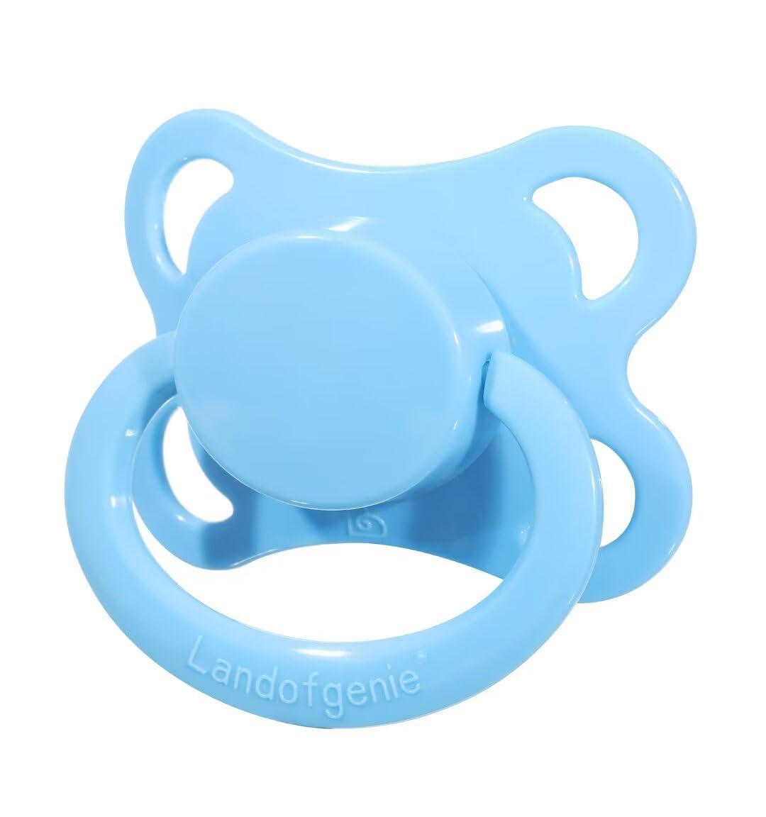 Landofgenie large shield pacifier blue moon-side view promotes relaxation