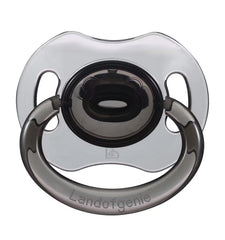 Landofgenie large shield pacifier front view showcases bone design for adult comfort.