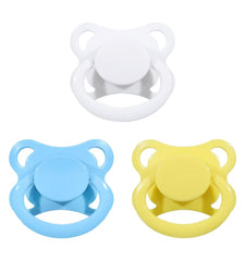 Landofgenie large shield pacifier white moon-front view for soothing use