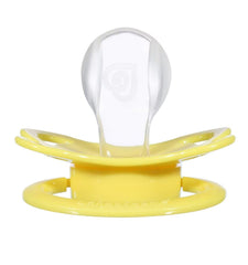 Landofgenie large shield pacifier yellow shield logo close-up aids quick identification