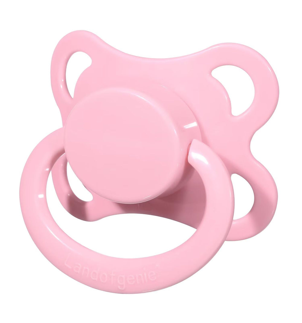 Landofgenie pacifier orange shield close-up for safe, comfortable use