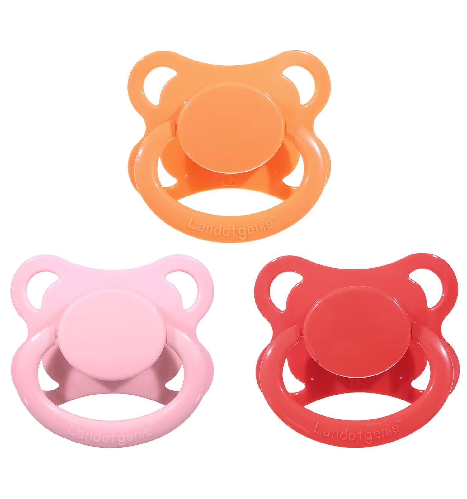 Landofgenie large shield pacifier red close-up for soothing relaxation