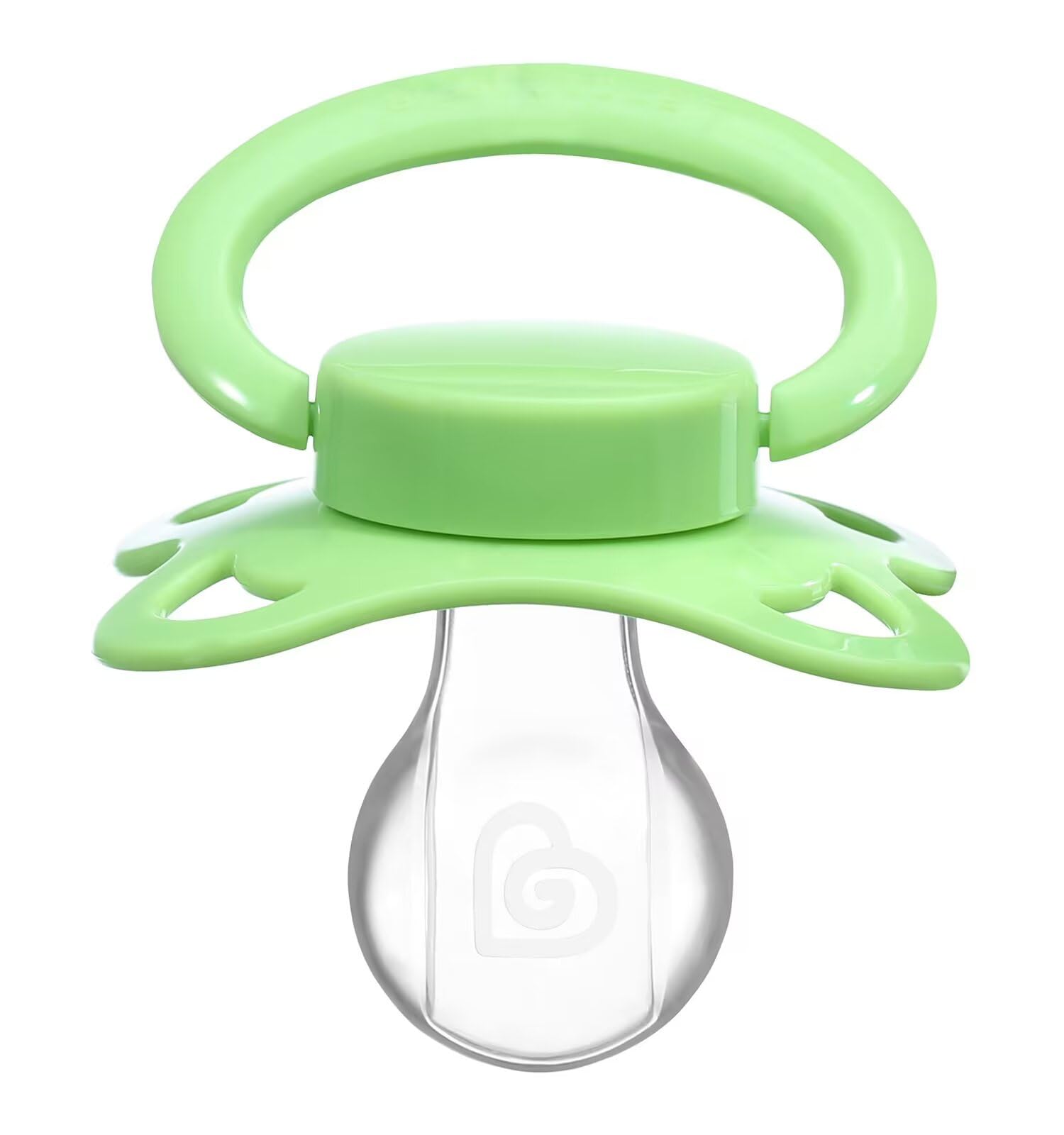 Landofgenie silicone teat closeup green; BPA-free and easy to wipe.