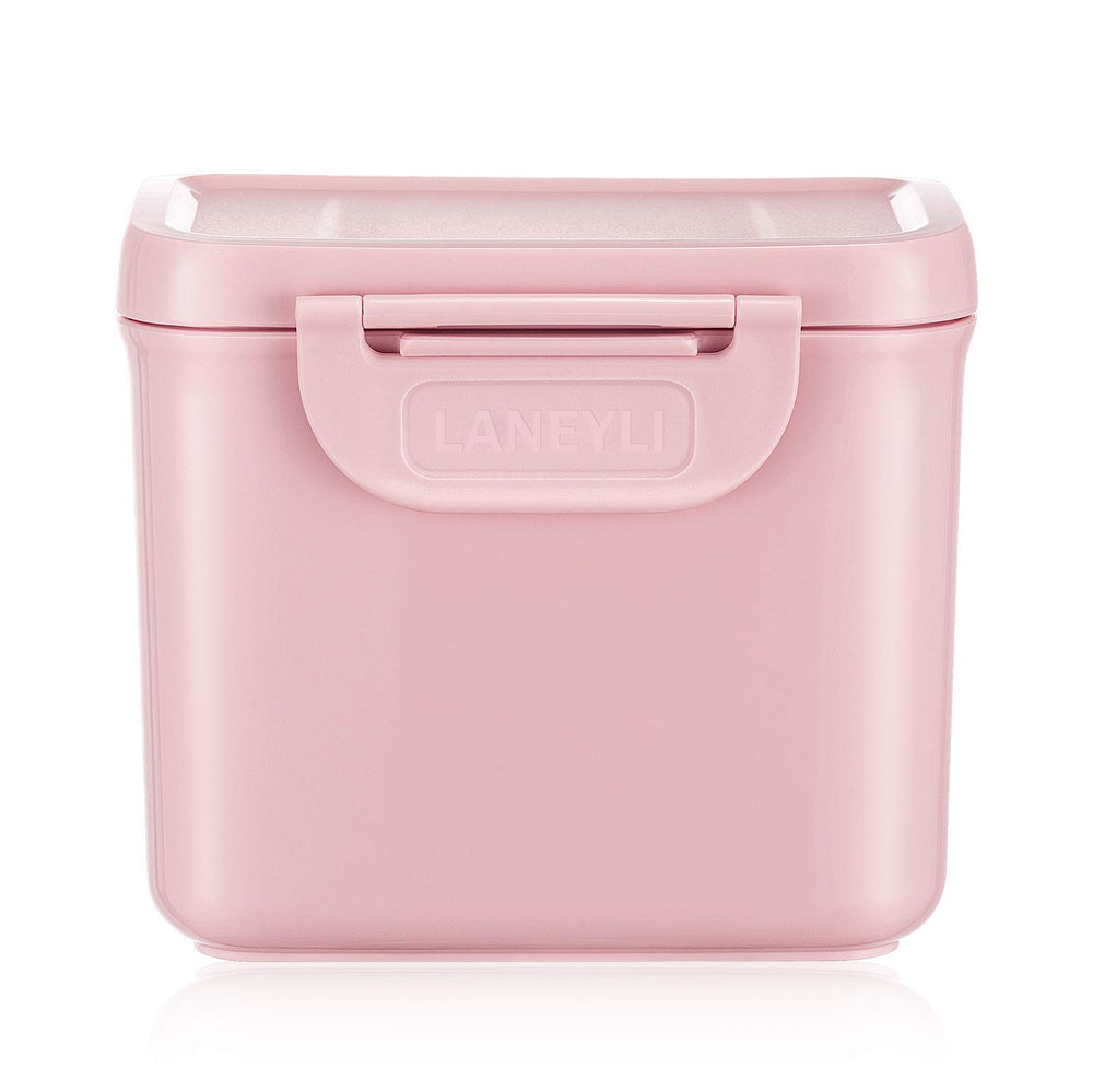 LANEYLI formula dispenser pink front view shows portable feeding storage for travel.