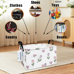 LANGYASHAN canvas bin keeps kids' toys organized in playroom