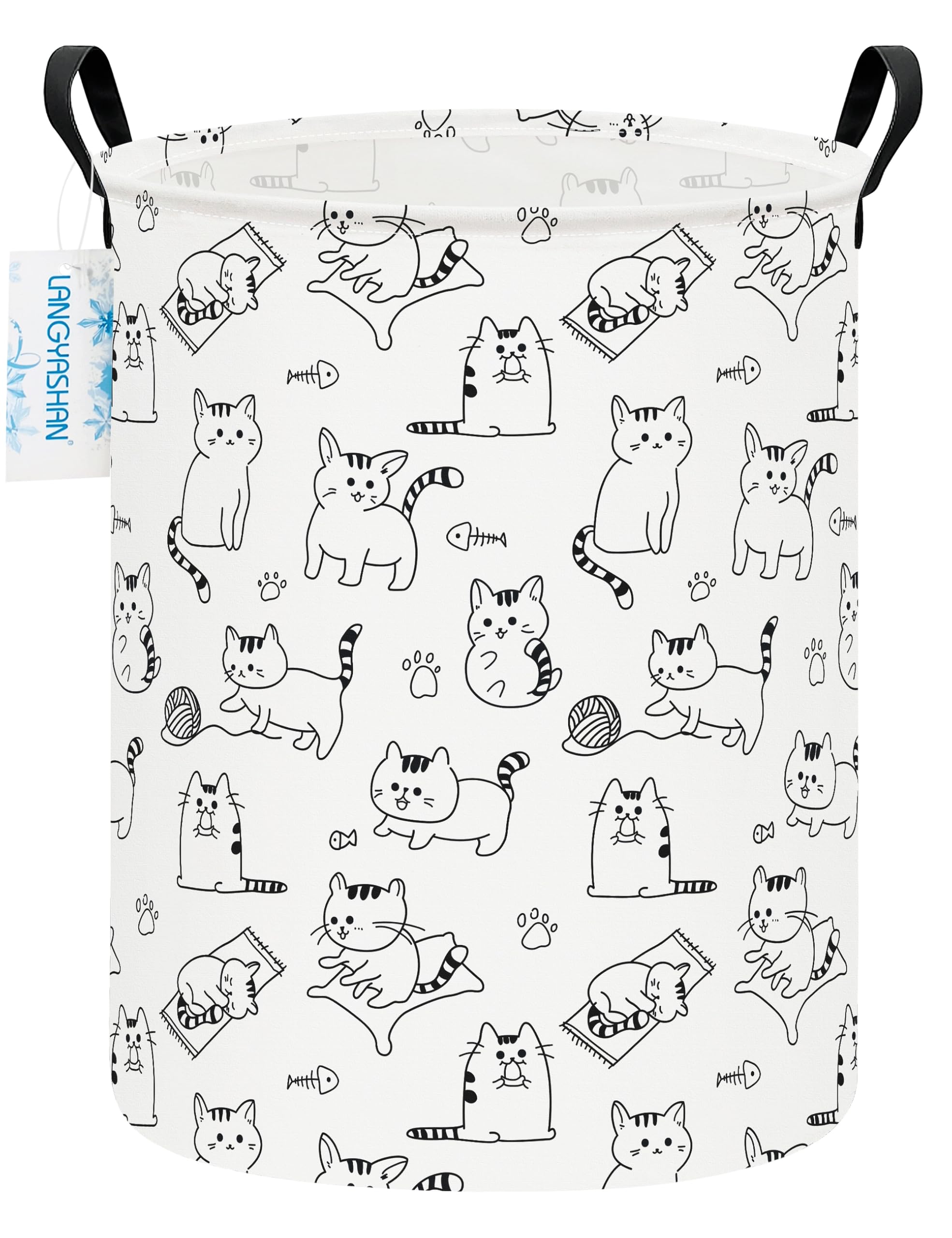 LANGYASHAN laundry basket with collapsible canvas design for easy storage