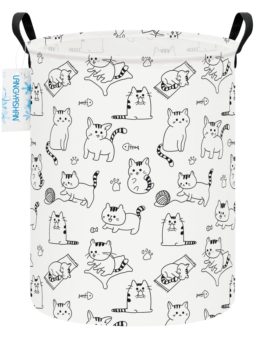 LANGYASHAN laundry basket with collapsible canvas design for easy storage