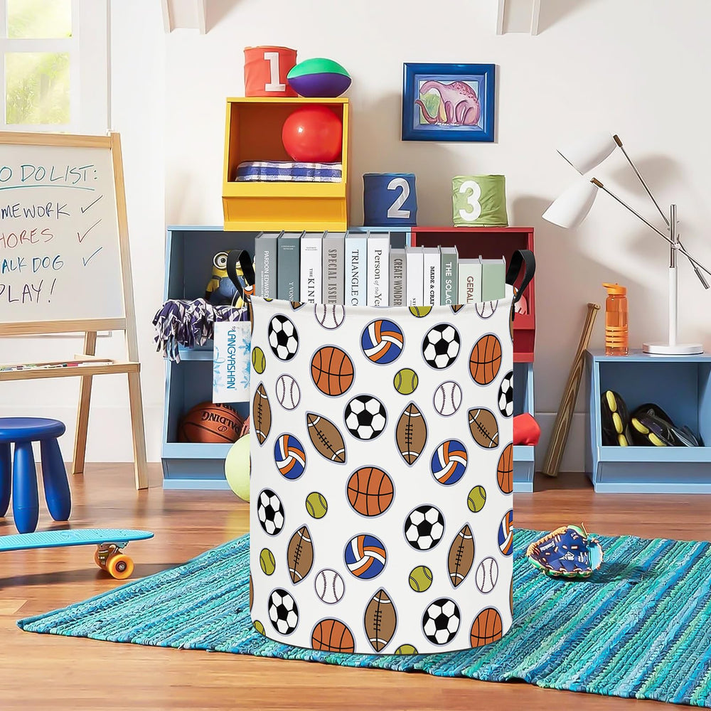 langyashan laundry basket canvas nursery decor adds color while organizing toys