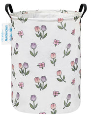 LANGYASHAN laundry basket with tulip design for neat clothing organization