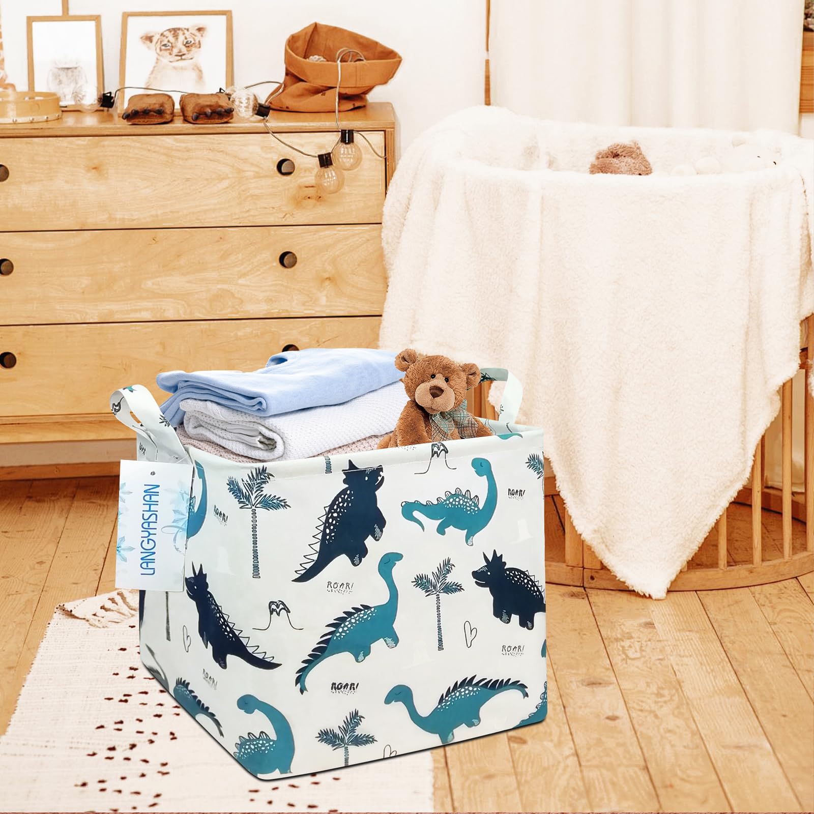 LANGYASHAN multi-room organizer helps keep kids' supplies tidy across spaces.
