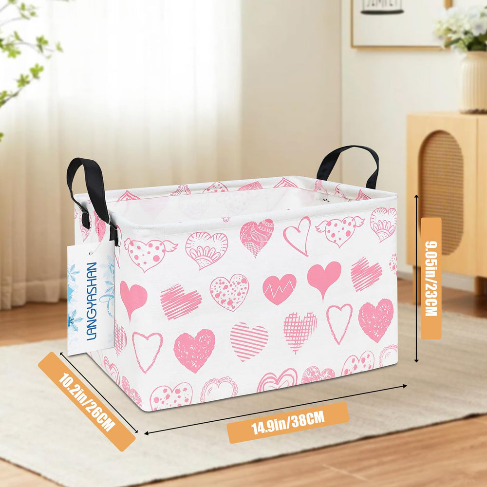 LANGYASHAN Rectangular Storage Bin foldable emphasizes flat storage in closets and trunks