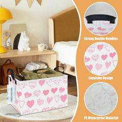 LANGYASHAN Rectangular Storage Bin handles provide comfortable carrying for laundry days