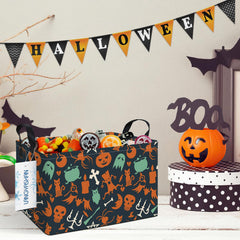 LANGYASHAN Rectangular Halloween Ghost storage bin open top, easy access for toys and books