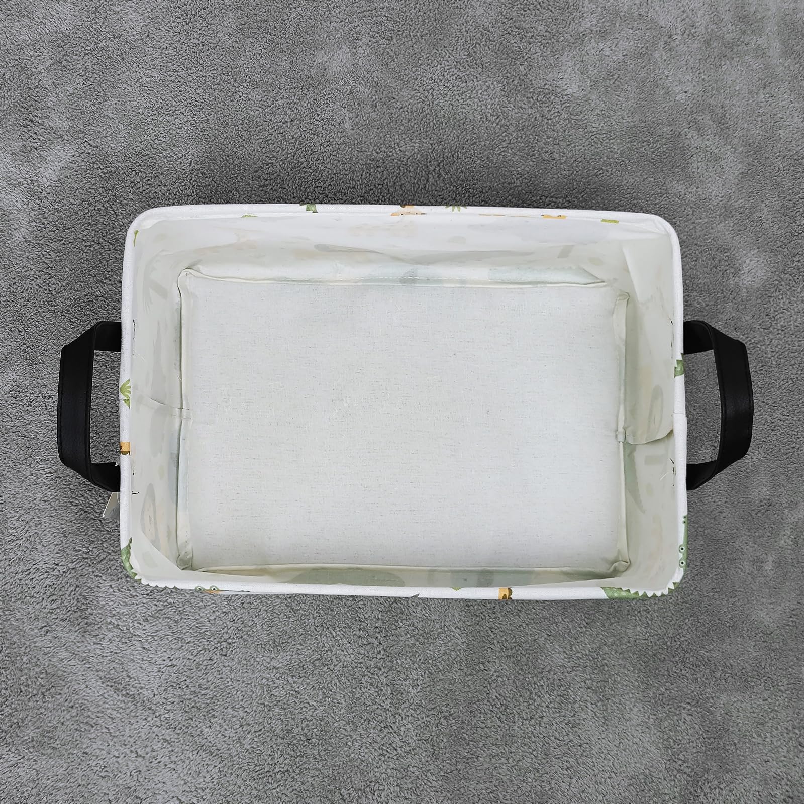 LANGYASHAN rectangular storage bin durable canvas fabric supports standing structure.