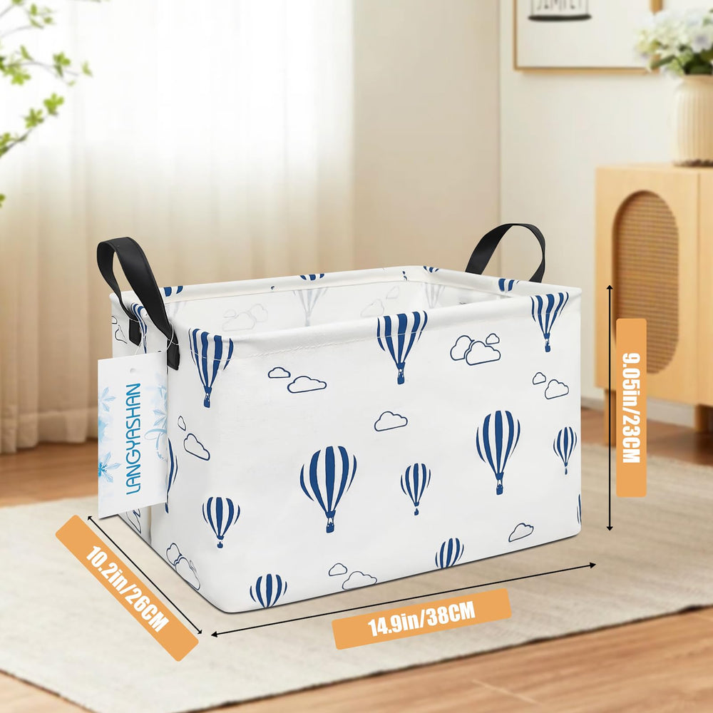 LANGYASHAN rectangular storage bin front view highlights easy-access toy sorting.