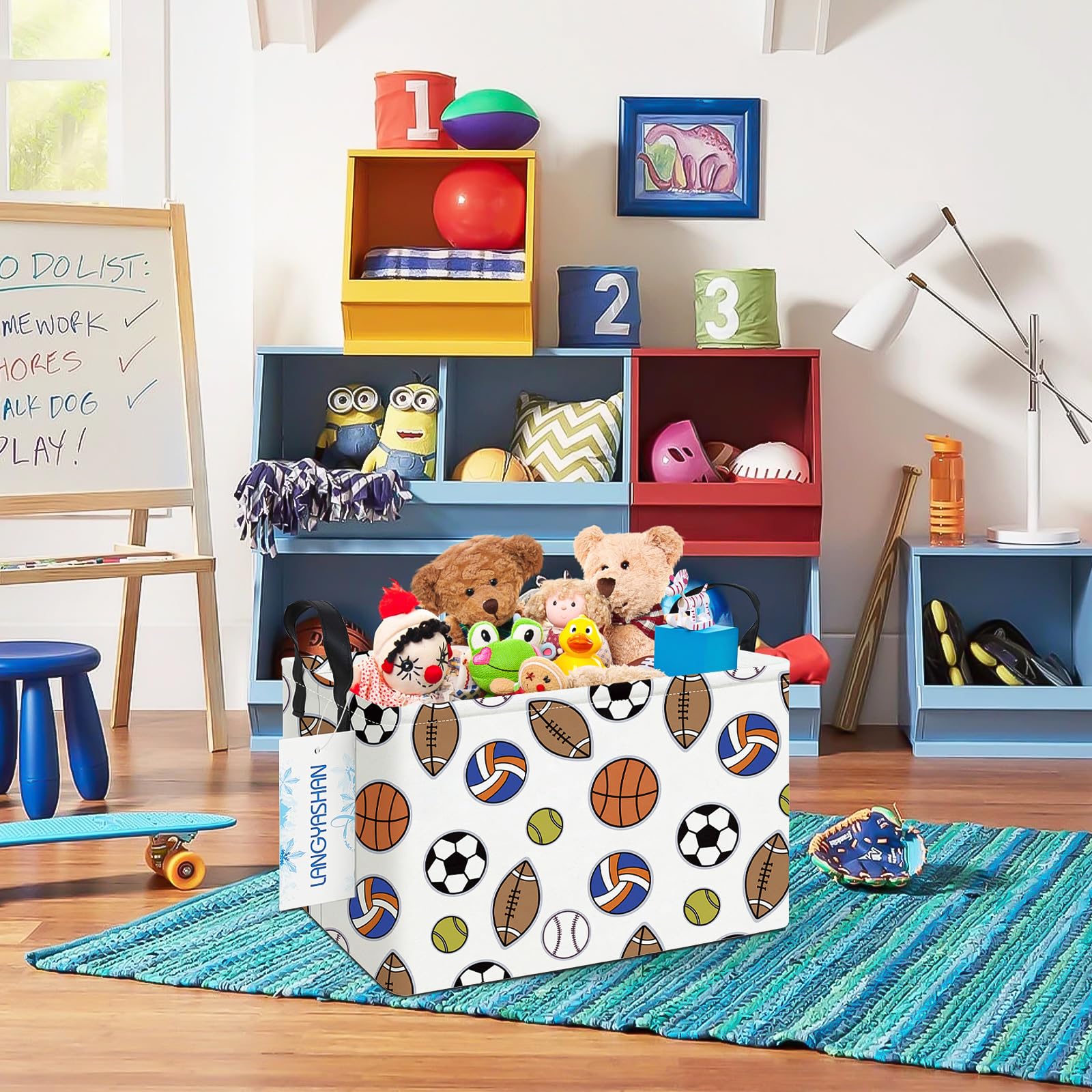 LANGYASHAN rectangular storage bin handle detail highlights comfortable transport