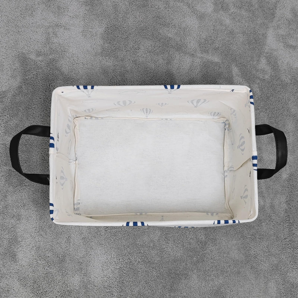 LANGYASHAN rectangular storage bin handles-closeup highlights sturdy thick handles.
