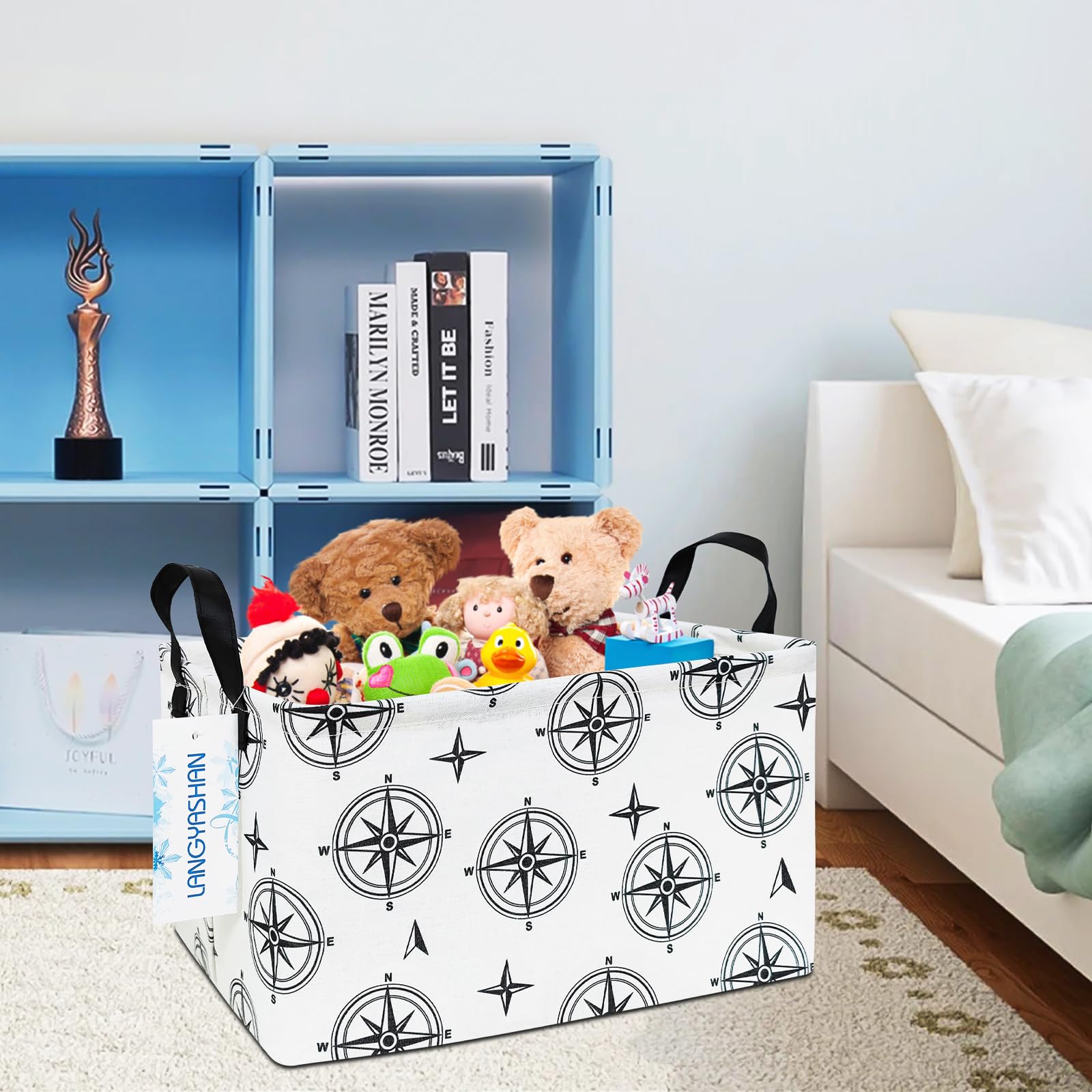 LANGYASHAN rectangular storage bin used as a laundry or towel bin