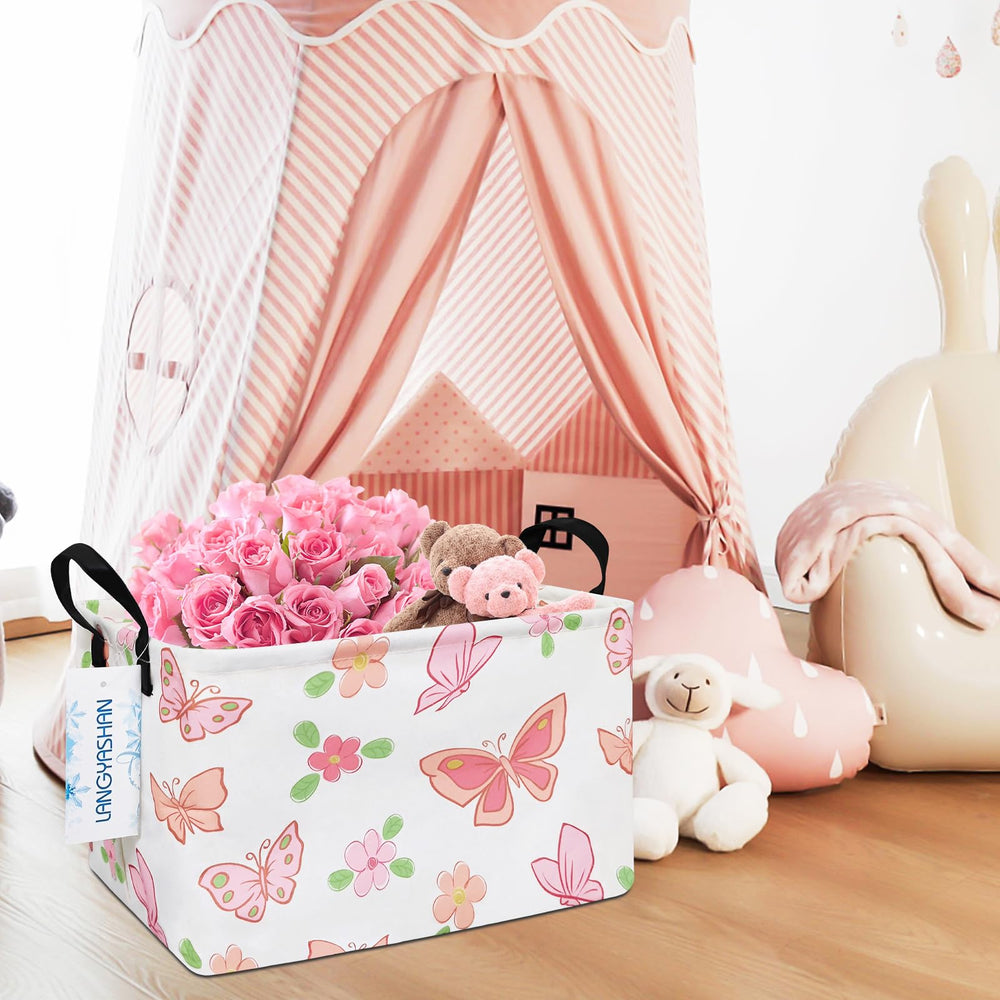 LANGYASHAN nursery basket perfect for blankets and plush toys.