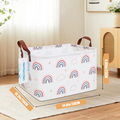 LANGYASHAN rectangular storage bin side view highlights portable, foldable storage for homes