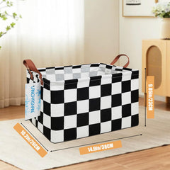 LANGYASHAN rectangular storage bin standing upright shows sturdy fabric holding its shape.