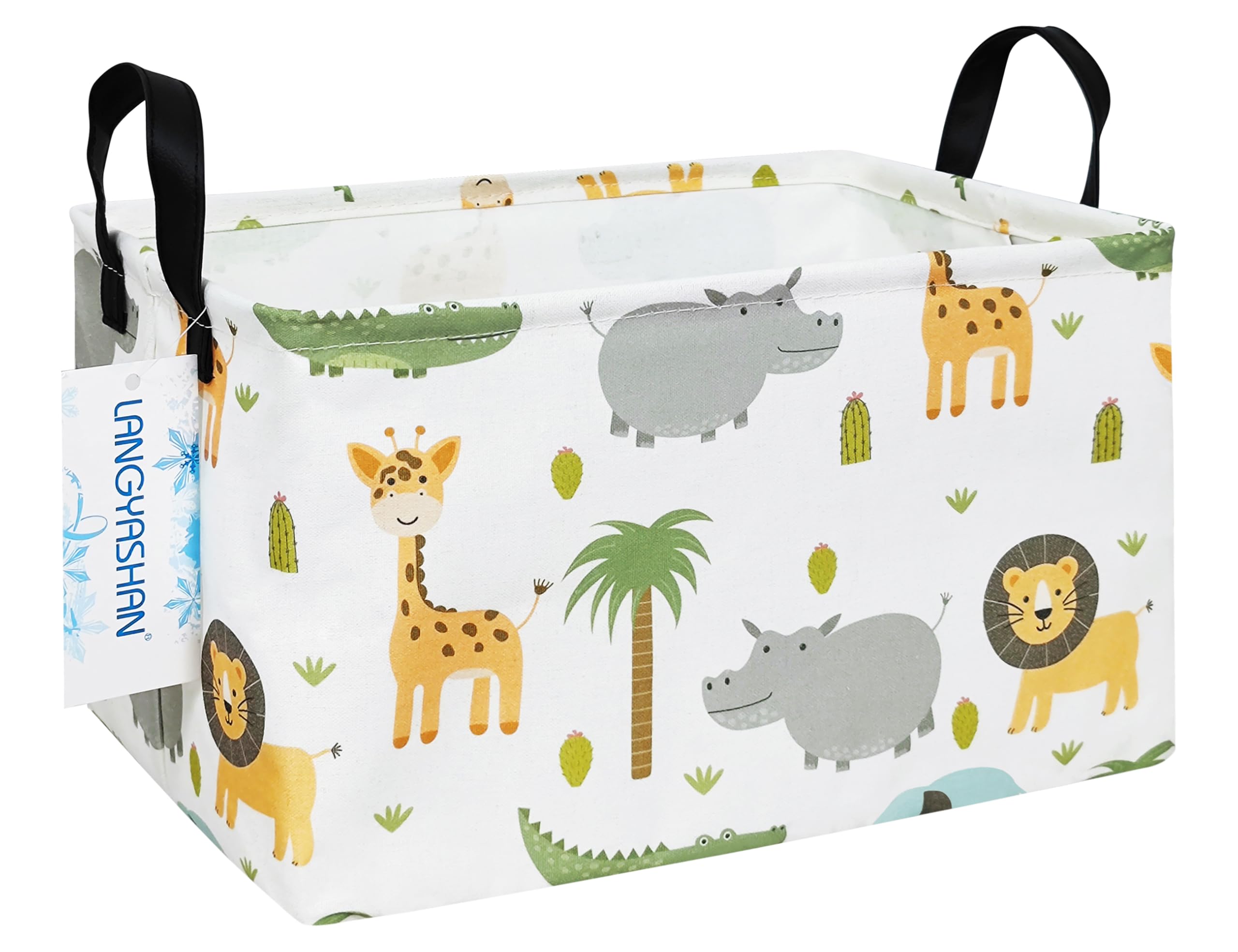 LANGYASHAN rectangular storage bin standup form keeps toys neatly organized and accessible.