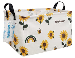 LANGYASHAN rectangular storage bin sunflower front view for toy organization