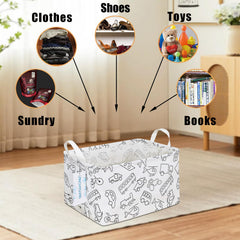 LANGYASHAN rectangular storage bin organizing toy clutter in a kids room.