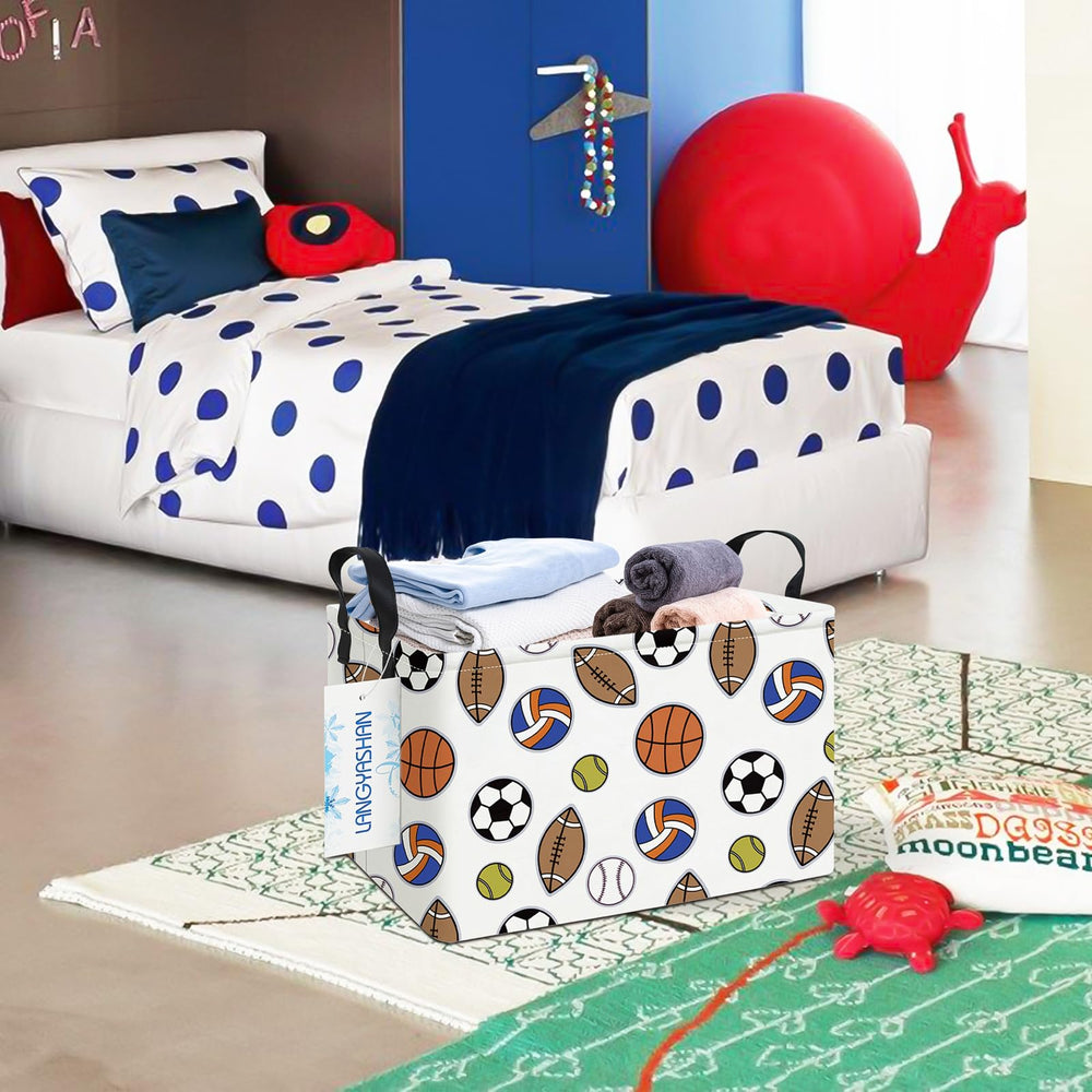 LANGYASHAN rectangular storage bin toy storage use in kids room and nursery