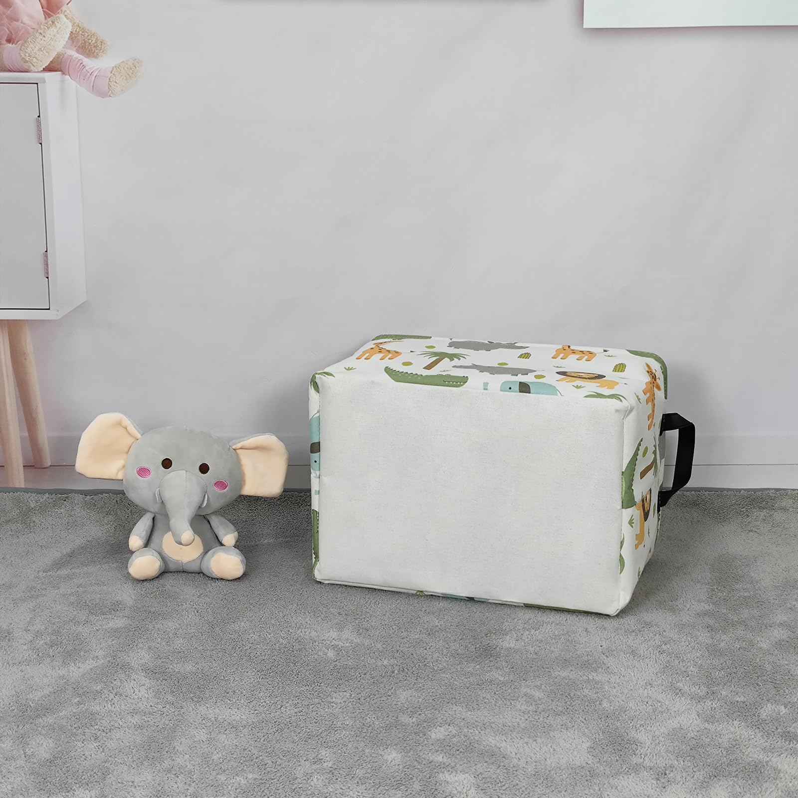 LANGYASHAN rectangular storage bin folds flat for trunk trips and organization.