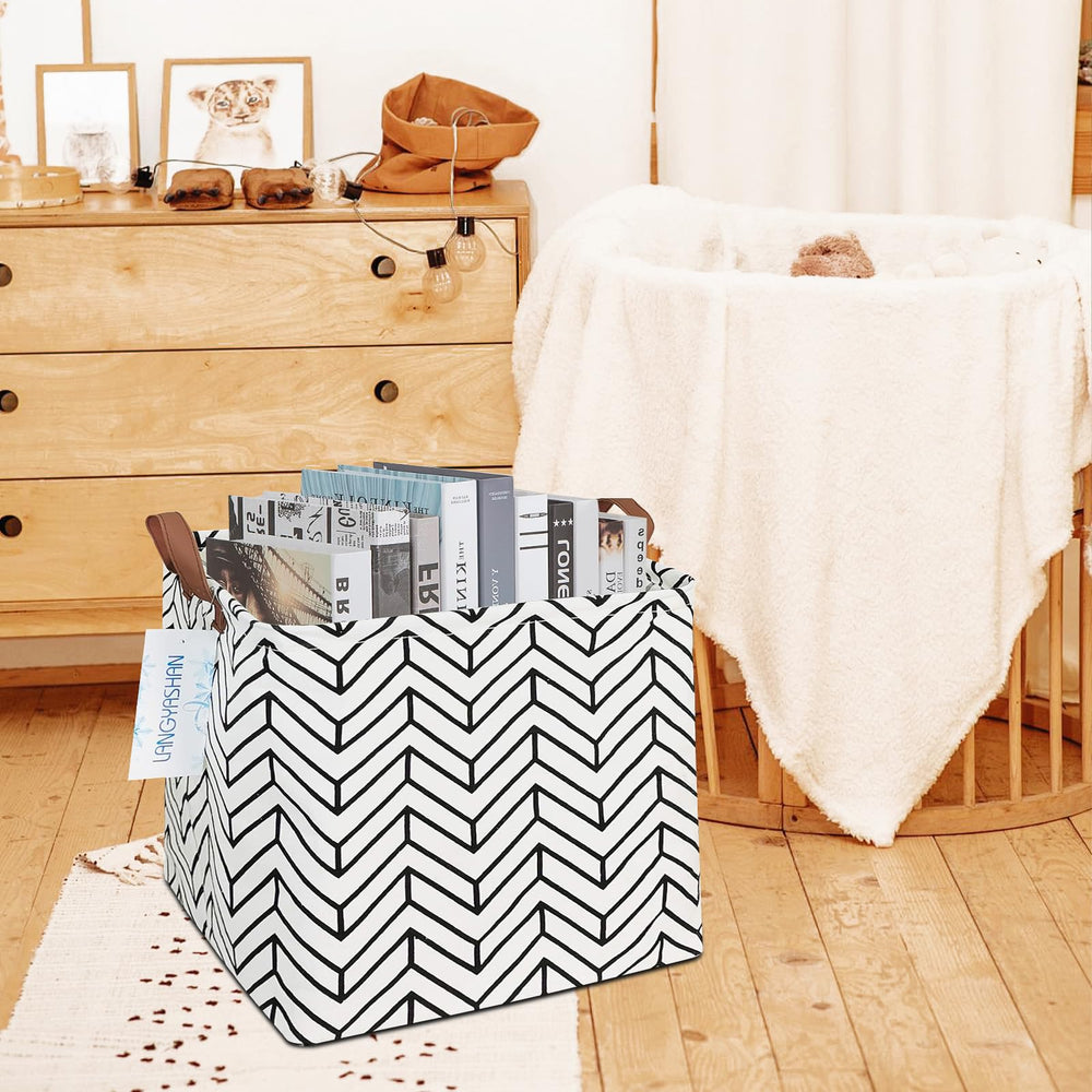 LANGYASHAN square storage basket laundry use shows practical laundry hamper solution.