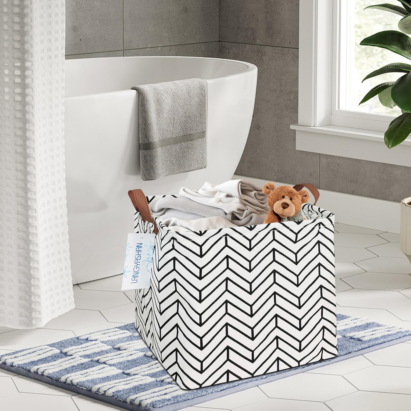LANGYASHAN square storage basket toy-storage scene highlights kid-friendly design for tidy playrooms.
