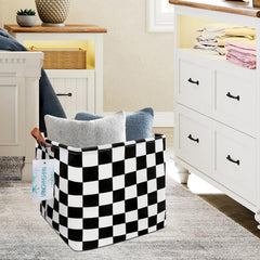LANGYASHAN square storage baskets toy organizer keeps playroom tidy and accessible.
